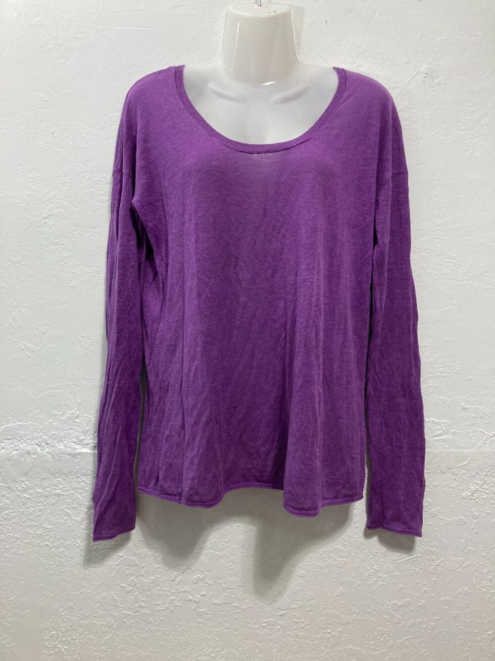 Share MARC O'POLO Zara Sweater Pullover Top Silk Linen Long Sleeve Scoop Neck